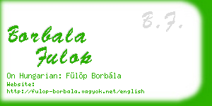 borbala fulop business card